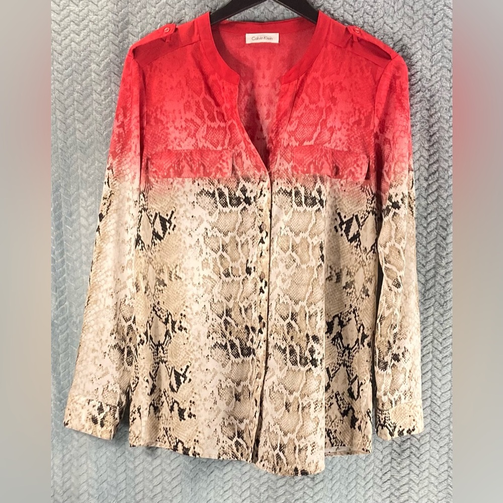 Calvin Klein Vibrant Red Top